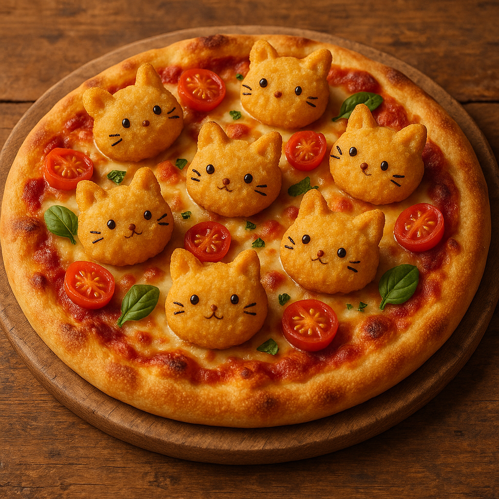 gato suizo en pizza